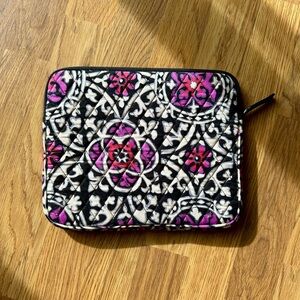 Vera Bradley Black and Pink Quilted Tablet Pouch